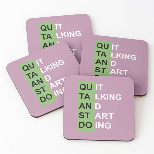 Item preview, Quit Talking and Start Doing – Motivational T-Shirt Design designed and sold by CreationbyNiki.