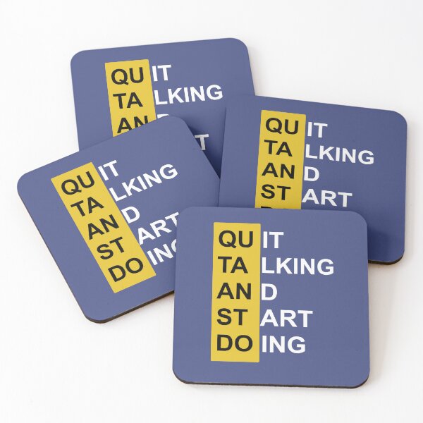 Item preview, Quit Talking and Start Doing – Motivational T-Shirt Design designed and sold by CreationbyNiki.