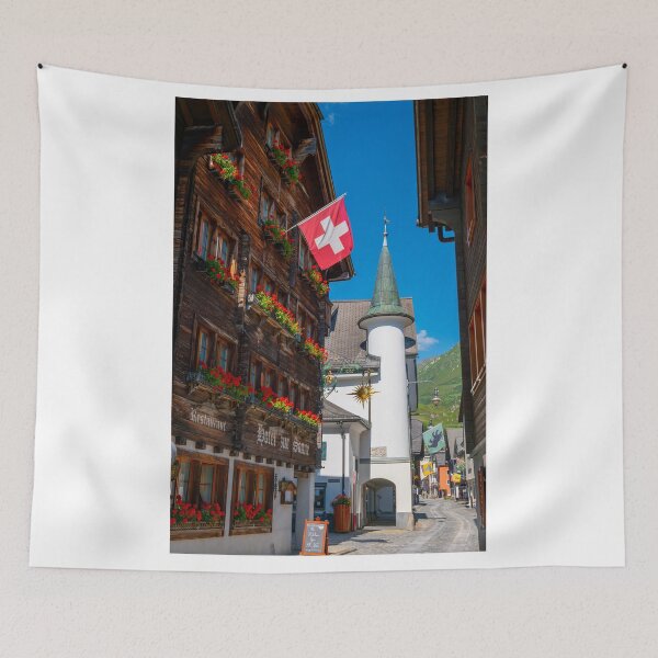 Item preview, Beautiful City Street in Old Town with Houses and Hotel designed and sold by Mats Silvan.