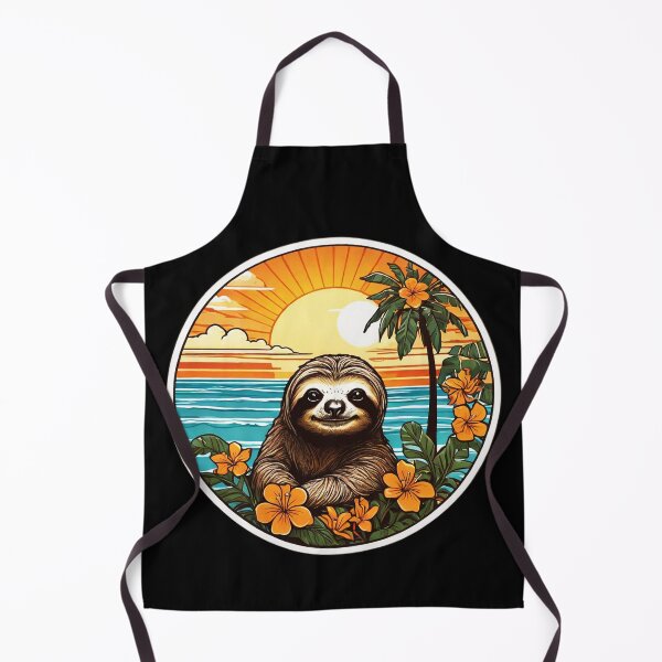 Item preview, Sloth at Sunset by the Ocean with Hawaii Orchids designed and sold by NautiChic.