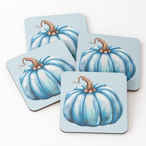 Item preview, watercolor blue pumpkin designed and sold by EmeraldeaArt.