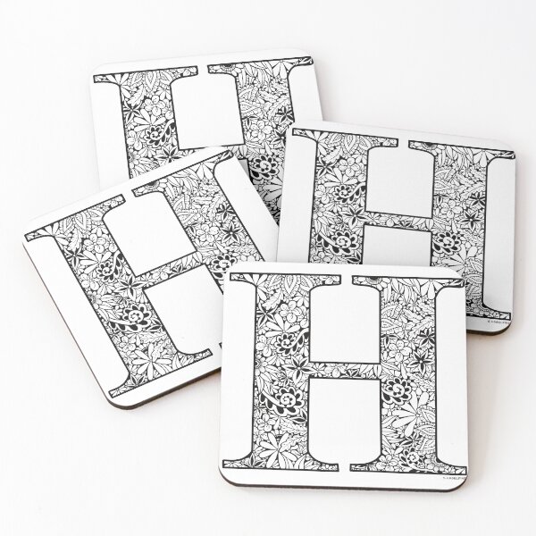 Item preview, Floral Capital Letter H designed and sold by Shaseldine.