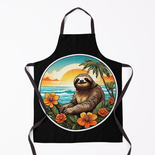 Item preview, Chill Sloth at Sunset by the Ocean with Hawaii Orchids designed and sold by NautiChic.