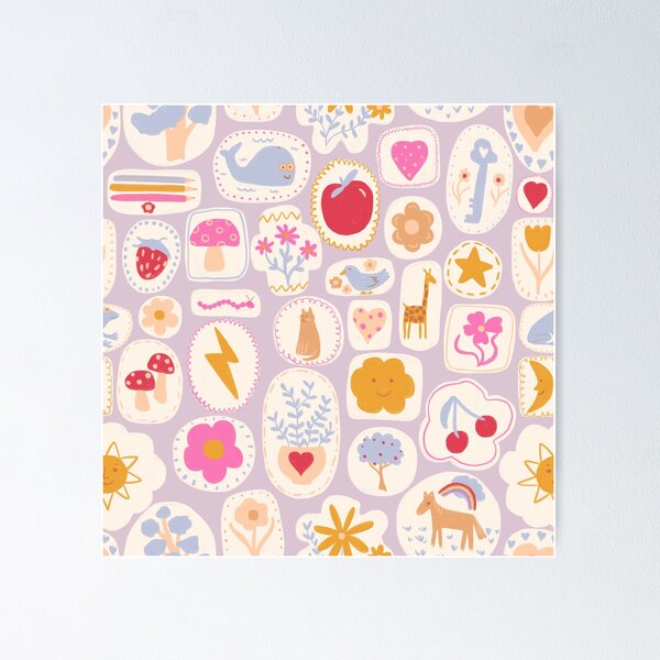 Item preview, Favourite things cute quirky pattern designed and sold by SaryandSaff.