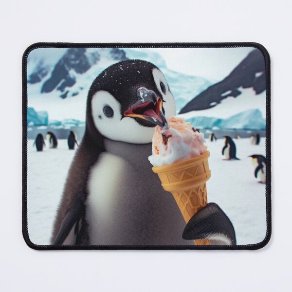 Item preview, Penguine Eating Icecream in snowy mountains designed and sold by kharatsuchita.