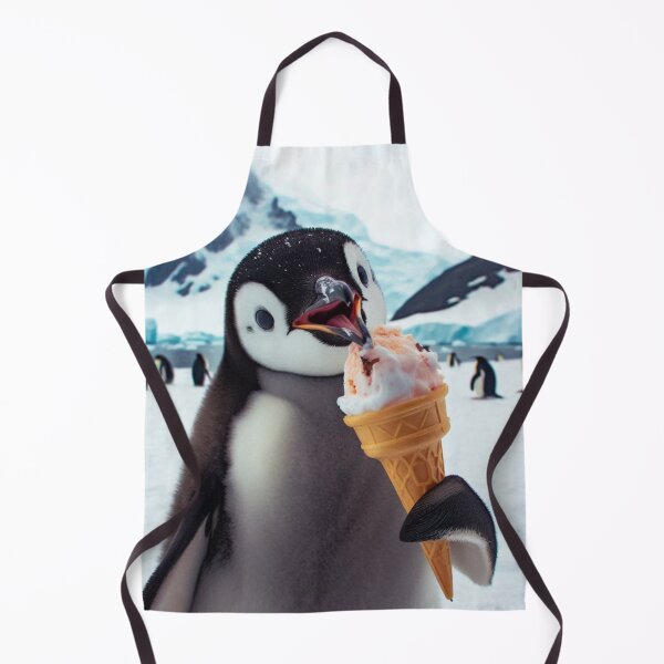 Item preview, Penguine Eating Icecream in snowy mountains designed and sold by kharatsuchita.