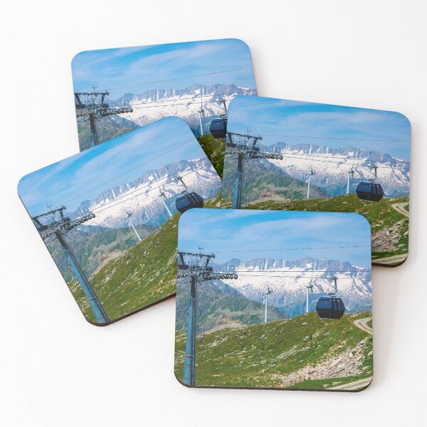 Item preview, Wind Turbine and Mountain with Glacier and Overhead Cable Car designed and sold by Mats Silvan.
