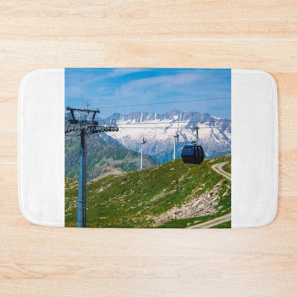 Item preview, Wind Turbine and Mountain with Glacier and Overhead Cable Car designed and sold by Mats Silvan.