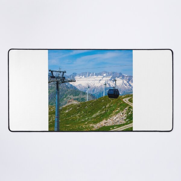 Item preview, Wind Turbine and Mountain with Glacier and Overhead Cable Car designed and sold by Mats Silvan.
