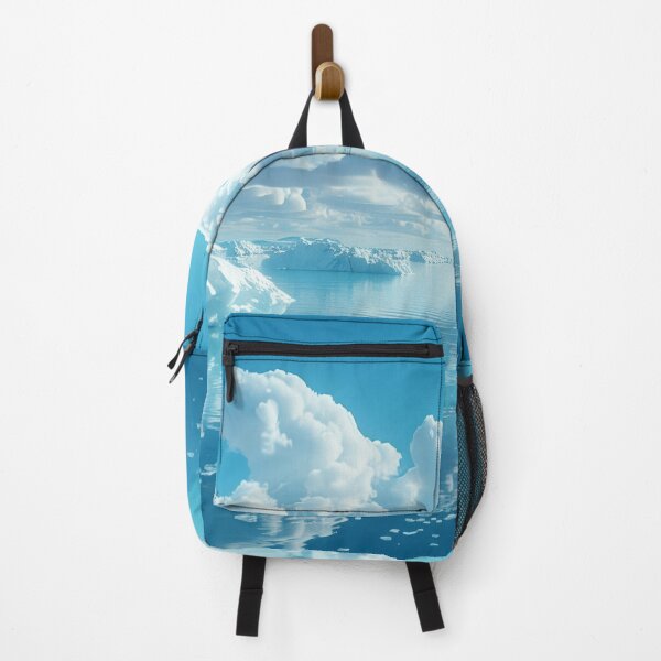 Item preview, Serene Arctic Waters with Floating Icebergs and Fluffy White Clouds designed and sold by lematworks.