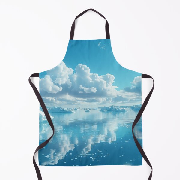 Item preview, Serene Arctic Waters with Floating Icebergs and Fluffy White Clouds designed and sold by lematworks.