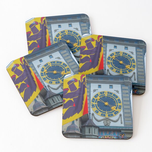 Item preview, The Clock Tower (Zytglogge) and an Astronomical Clocks and a Flag designed and sold by Mats Silvan.