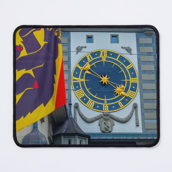 Item preview, The Clock Tower (Zytglogge) and an Astronomical Clocks and a Flag designed and sold by Mats Silvan.