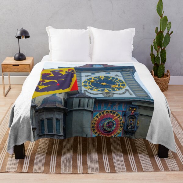 Item preview, The Clock Tower (Zytglogge) and an Astronomical Clocks and a Flag designed and sold by Mats Silvan.
