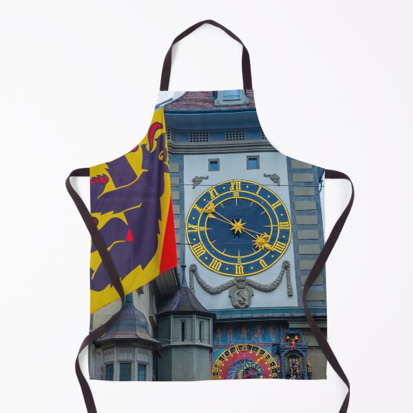 Item preview, The Clock Tower (Zytglogge) and an Astronomical Clocks and a Flag designed and sold by Mats Silvan.