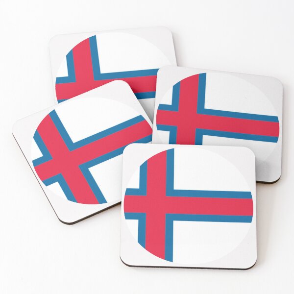 Item preview, Faroe-Islands Flag Round designed and sold by MoonElite.