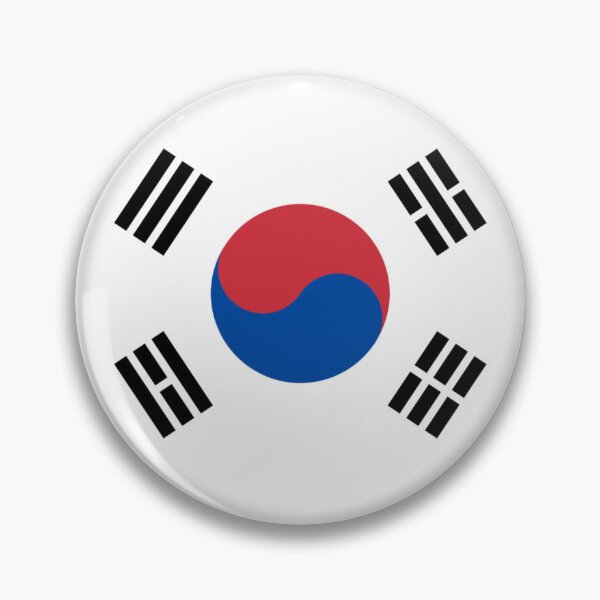 Item preview, South Korea Flag Round designed and sold by MoonElite.
