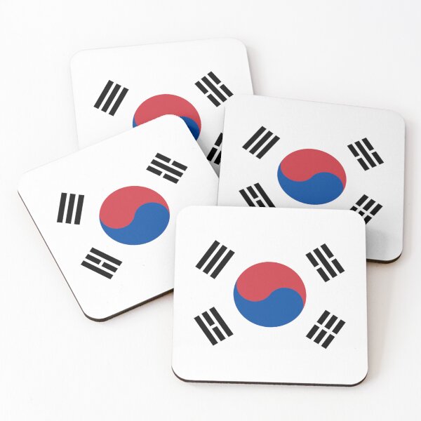 Item preview, South Korea Flag Round designed and sold by MoonElite.