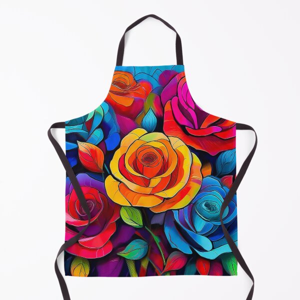 Item preview, Bold, bright roses Design in primary colors, outlined with thick, graphic lines. designed and sold by HEMRO.