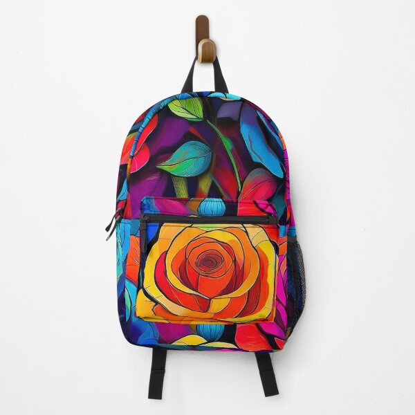 Item preview, Bold, bright roses Design in primary colors, outlined with thick, graphic lines. designed and sold by HEMRO.