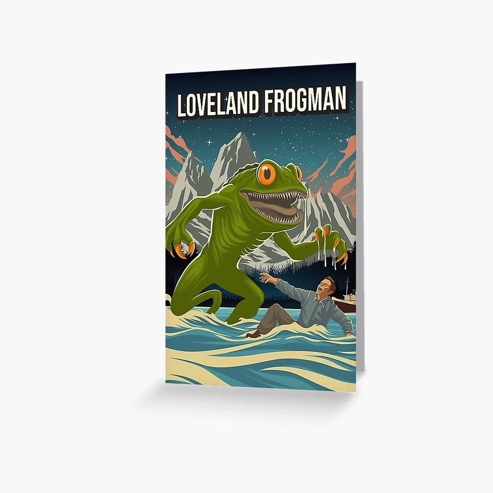 Loveland Frogman Cryptid Vintage 1930 Travel Poster