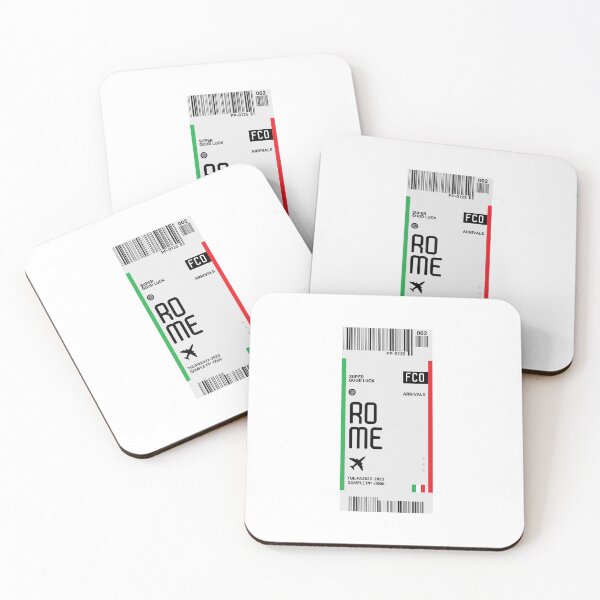 Item preview, Rome Boarding Pass Italy Travel Ticket designed and sold by TulipaGraphics.