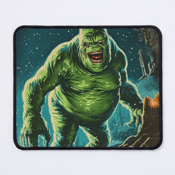 Item preview, Green Grotesque Creature in Retro Poster Style designed and sold by Piotrek0001.