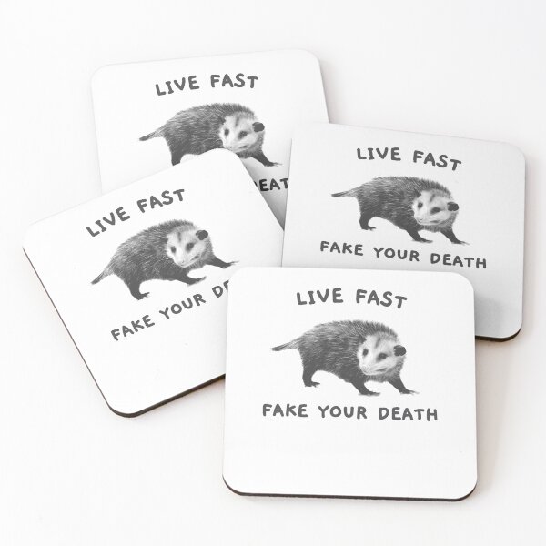 Artikelvorschau, Lebe schnell, täusche deinen Tod vor, Opossum, Vintage, Retro, Possum entworfen und verkauft von LoveMingle.