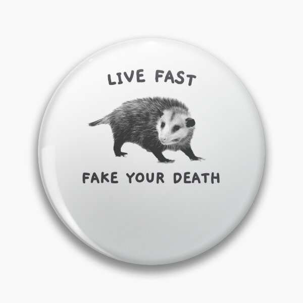 Artikelvorschau, Lebe schnell, täusche deinen Tod vor, Opossum, Vintage, Retro, Possum entworfen und verkauft von LoveMingle.