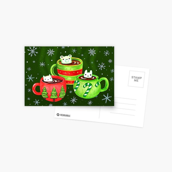 Cozy Hot Chocolate Marshmallows Postcard