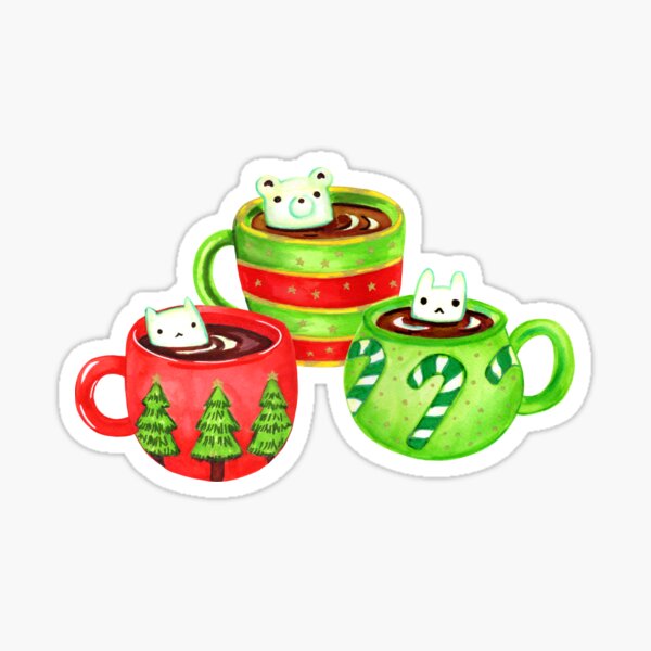 Cozy Hot Chocolate Marshmallows Sticker