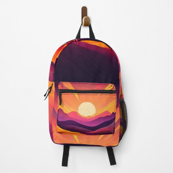 Item preview, A dramatic, swirling sunset over rolling hills in bold oranges and purples designed and sold by HEMRO.