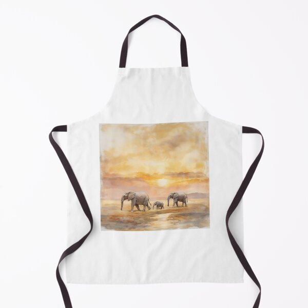 Item preview, Graceful Elephants Beneath the Golden Horizon designed and sold by BanFahSai.