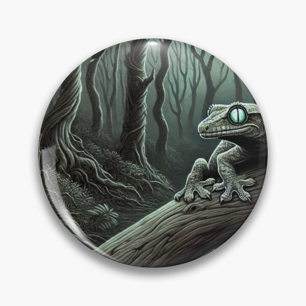 Item preview, Haunting Forest Gecko Under Moonlight designed and sold by NocturnalNook.