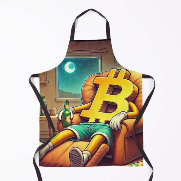 Item preview, Exhausted Bitcoin Drinking Beer - Funny Cryptocurrency Relaxation designed and sold by mkzmerch.