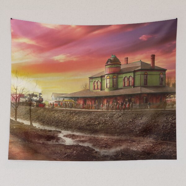 Item preview, Train Station - The early train 1900 designed and sold by Mike Savad Photography.