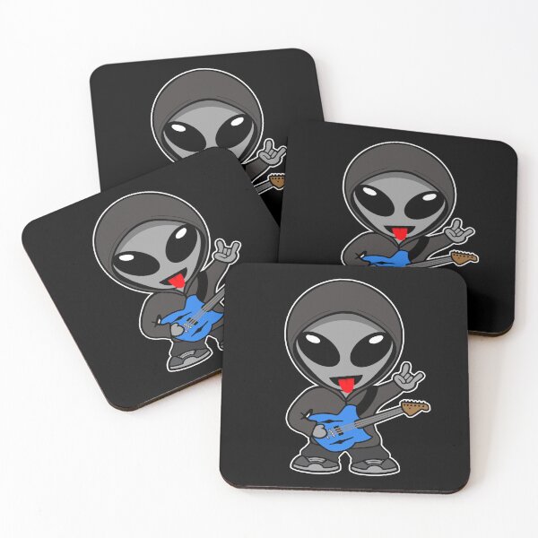 Item preview, Rock On Gray Space Alien Playing Electric Guitar designed and sold by SpaceAlienTees.