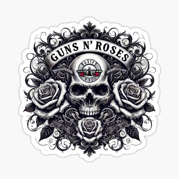 Vista previa del artículo con la obra «Guns N' Roses: arte tributo a una banda de rock emblemática», diseñado y vendido por DigitalMoods.