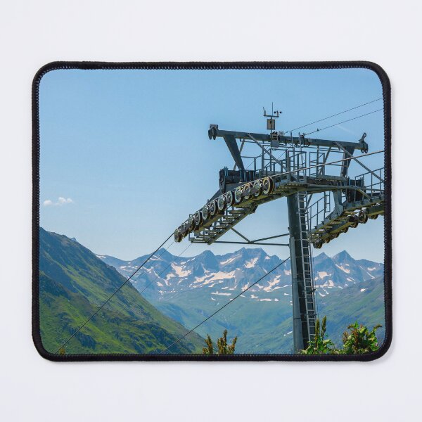 Item preview, Beautiful Panoramic View over Mountain Peak with Snow From Overhead Cable Car designed and sold by Mats Silvan.