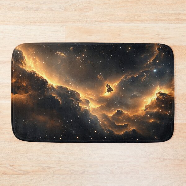 Item preview, Golden Hues of a Glowing Nebula in Deep Space designed and sold by lematworks.