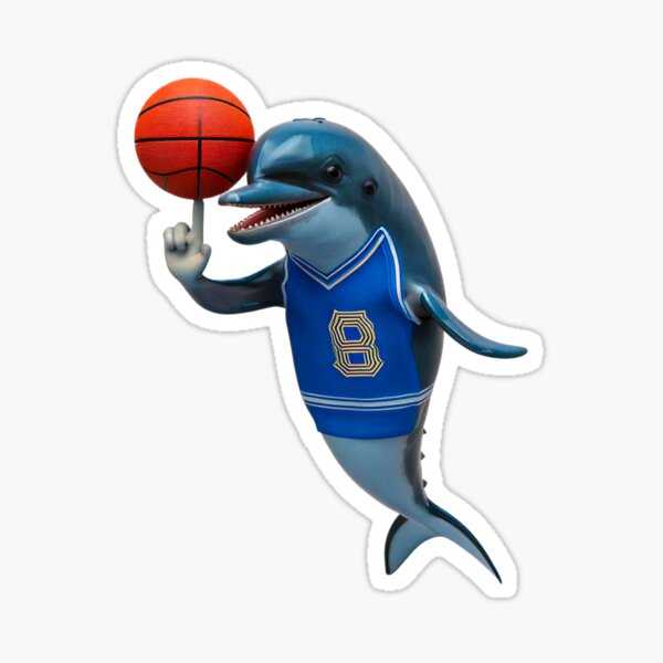 Basketball Superstar Dolphin Sticker