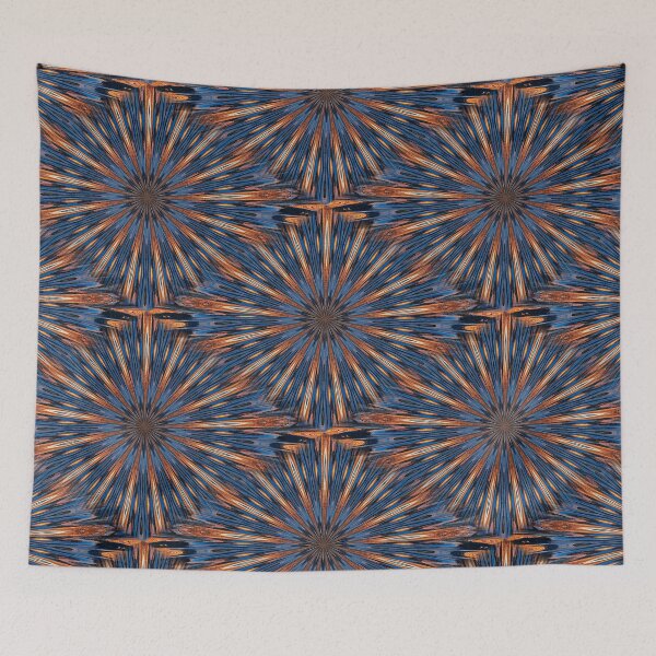 Item preview, Burst of Copper and Blue Circles designed and sold by kristalcurt.