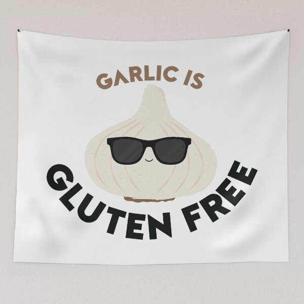 Item preview, "Garlic is Gluten-free" t shirt design series designed and sold by MyGluteesFree77.