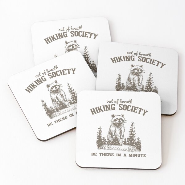 Item preview, Out Of Breath Hiking Society Raccoon Retro Funny Hiking Forest designed and sold by LoveMingle.