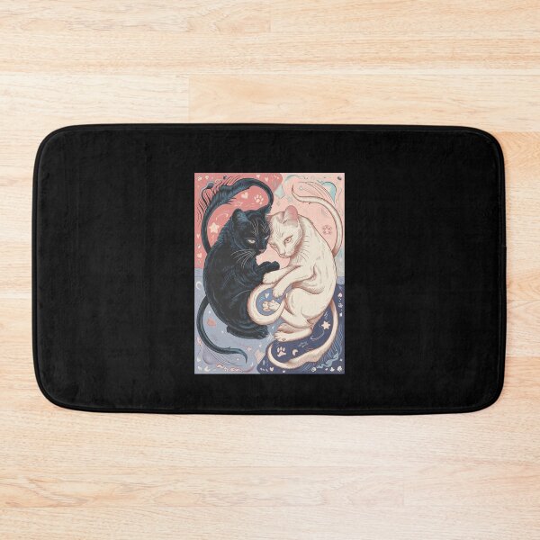 Item preview, Yin and Yang Cats - Black and White Harmony designed and sold by love3617.