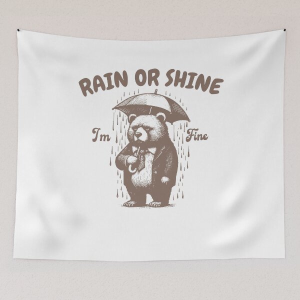 Item preview, Rain or Shine BearFunny Bear with Umbrella designed and sold by LoveMingle.