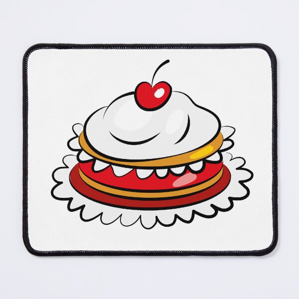 Item preview, sweet cake with cream and cherries designed and sold by Ekaterina  Biserova.