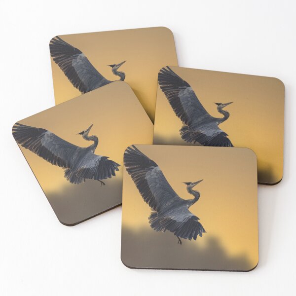 Item preview, Heron at sunset,flying designed and sold by kathleenjean.