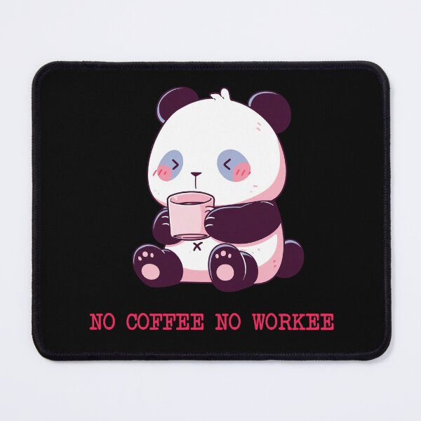 Item preview, No Coffee No Workee - Cute Funny Panda Drinking Coffee designed and sold by aresmeris.