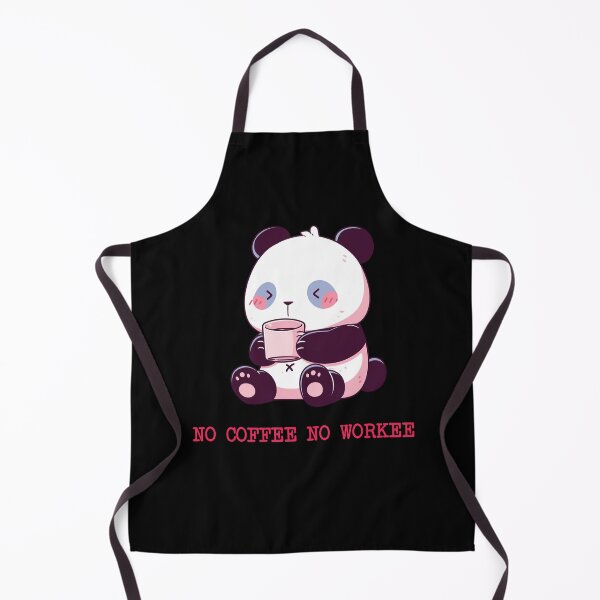 Item preview, No Coffee No Workee - Cute Funny Panda Drinking Coffee designed and sold by aresmeris.
